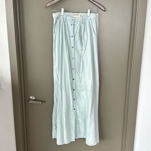 Pistola washed light blue maxi skirt